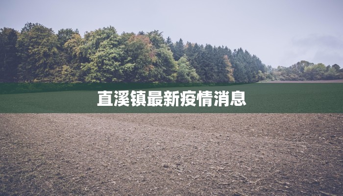 直溪镇最新疫情消息