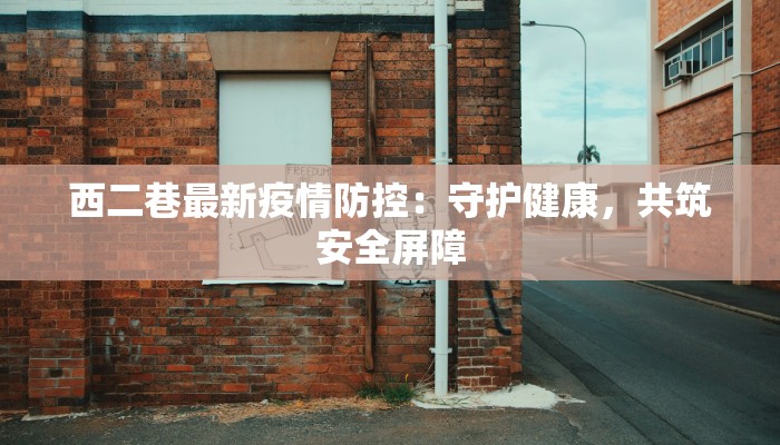 西二巷最新疫情防控：守护健康，共筑安全屏障