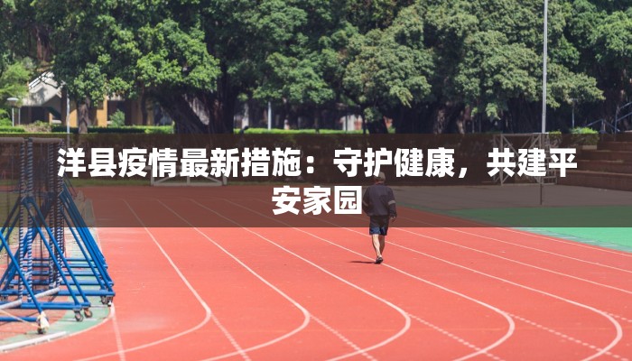 洋县疫情最新措施：守护健康，共建平安家园