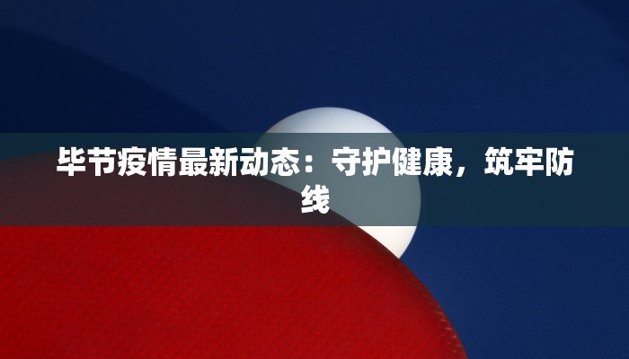 毕节疫情最新动态：守护健康，筑牢防线