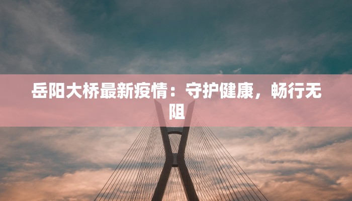 岳阳大桥最新疫情：守护健康，畅行无阻