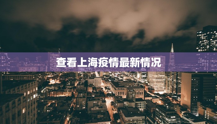 查看上海疫情最新情况