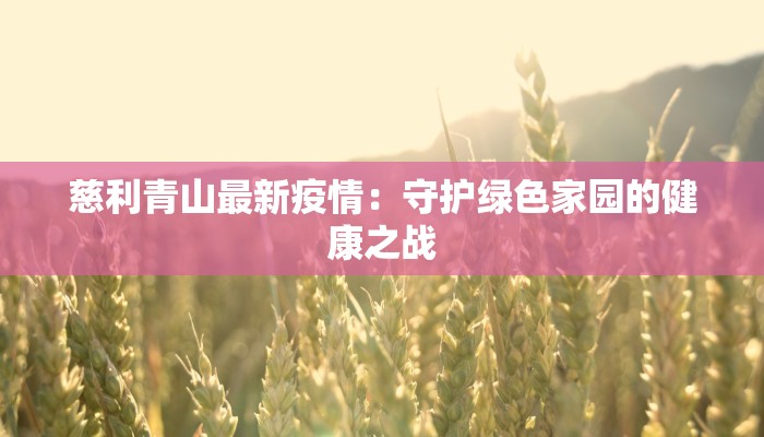 慈利青山最新疫情：守护绿色家园的健康之战