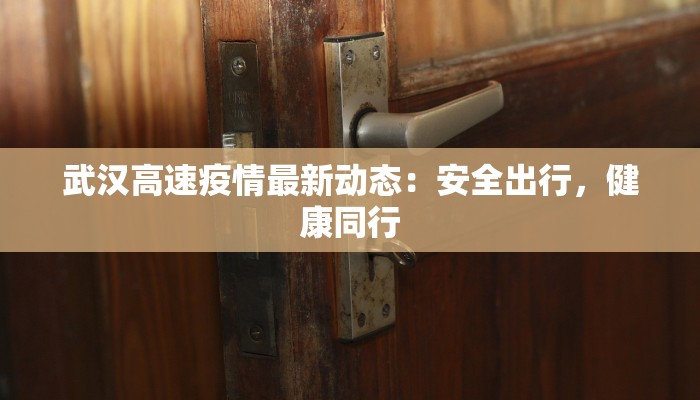 武汉高速疫情最新动态：安全出行，健康同行