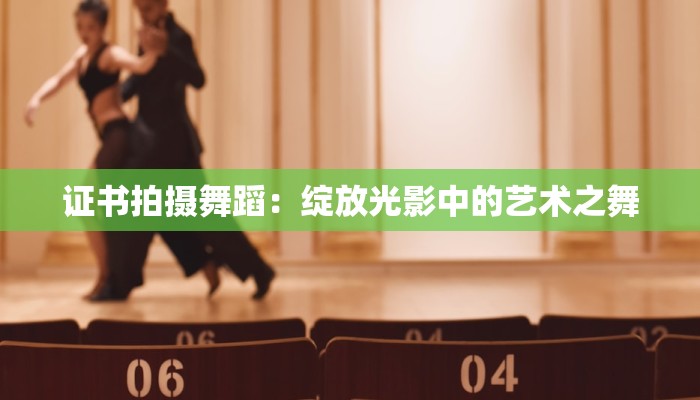 证书拍摄舞蹈：绽放光影中的艺术之舞