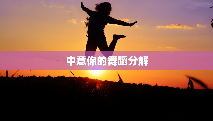 中意你的舞蹈分解