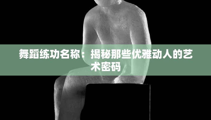 舞蹈练功名称：揭秘那些优雅动人的艺术密码