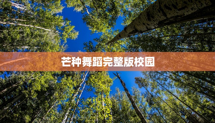 芒种舞蹈完整版校园