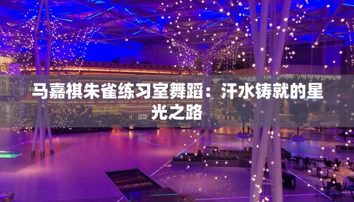 马嘉祺朱雀练习室舞蹈：汗水铸就的星光之路
