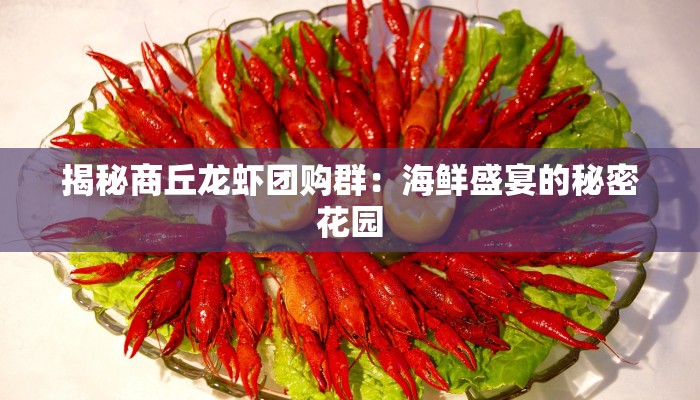 揭秘商丘龙虾团购群：海鲜盛宴的秘密花园
