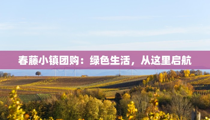 春藤小镇团购:绿色生活,从这里启航 春藤小镇团购:绿色生活,从这里启航