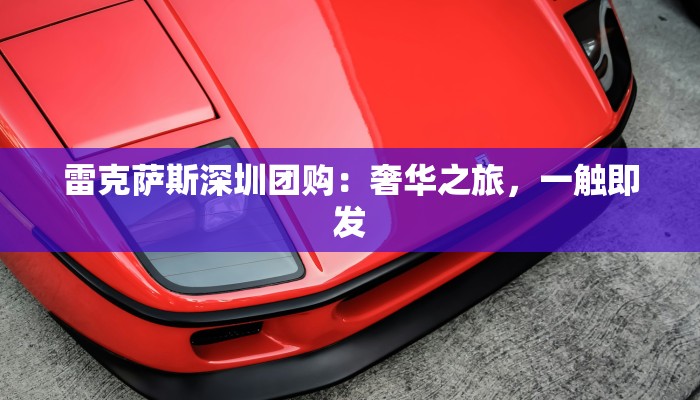 雷克萨斯深圳团购：奢华之旅，一触即发