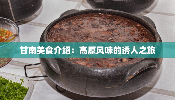 甘南美食介绍：高原风味的诱人之旅