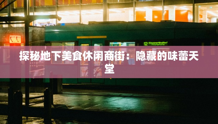探秘地下美食休闲商街：隐藏的味蕾天堂