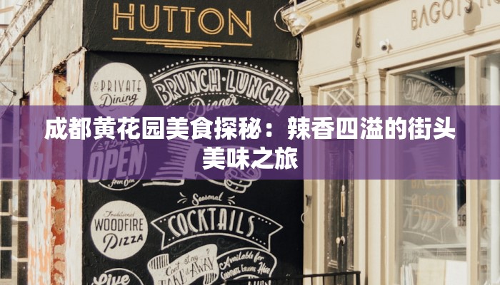 成都黄花园美食探秘：辣香四溢的街头美味之旅
