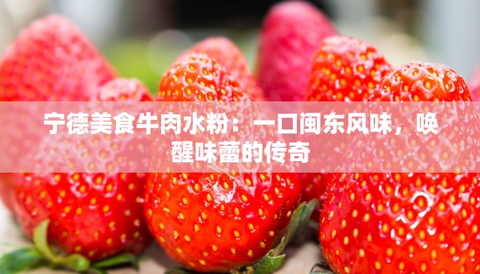 宁德美食牛肉水粉：一口闽东风味，唤醒味蕾的传奇