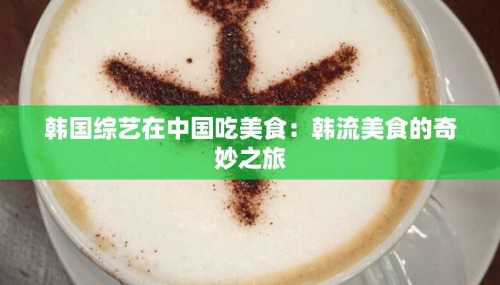 韩国综艺在中国吃美食：韩流美食的奇妙之旅