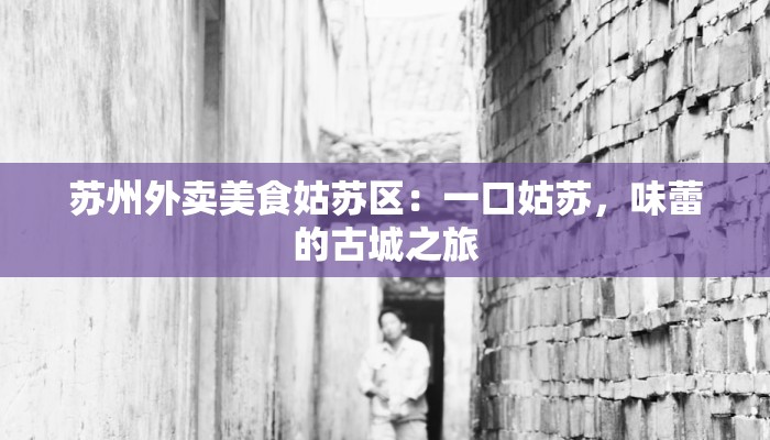 苏州外卖美食姑苏区：一口姑苏，味蕾的古城之旅