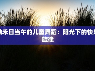 锄禾日当午的儿童舞蹈：阳光下的快乐旋律
