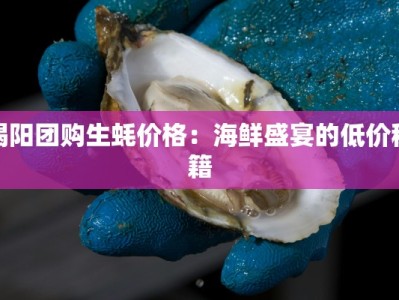揭阳团购生蚝价格：海鲜盛宴的低价秘籍