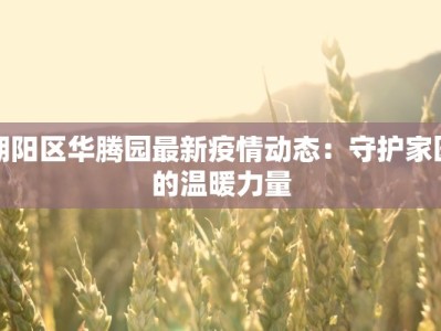 朝阳区华腾园最新疫情动态：守护家园的温暖力量