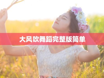 大风吹舞蹈完整版简单