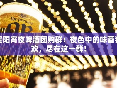 贵阳宵夜啤酒团购群：夜色中的味蕾狂欢，尽在这一群！