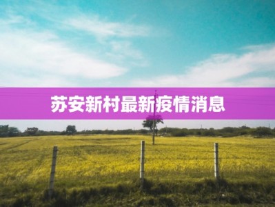 苏安新村最新疫情消息
