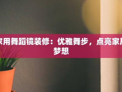 家用舞蹈镜装修：优雅舞步，点亮家居梦想