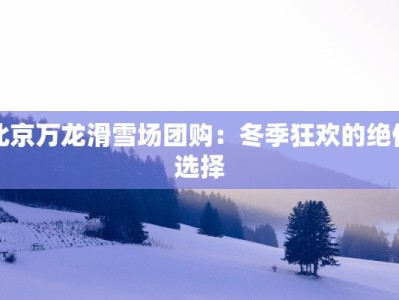 北京万龙滑雪场团购：冬季狂欢的绝佳选择