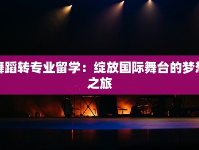 舞蹈转专业留学：绽放国际舞台的梦想之旅