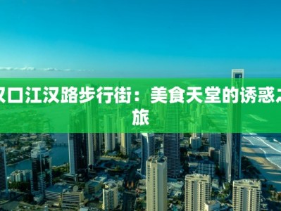 汉口江汉路步行街：美食天堂的诱惑之旅