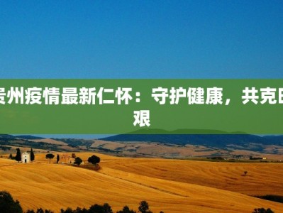 贵州疫情最新仁怀：守护健康，共克时艰