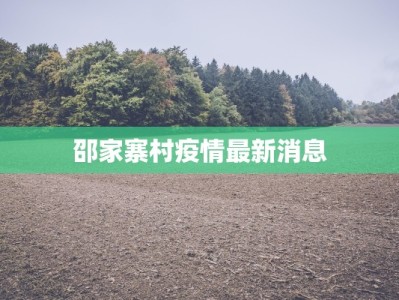 邵家寨村疫情最新消息