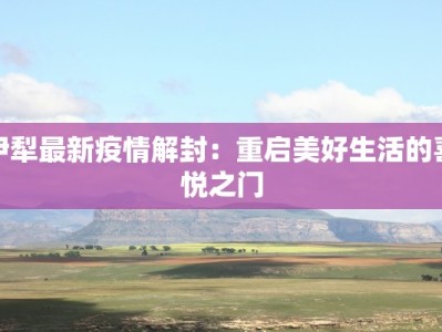 伊犁最新疫情解封：重启美好生活的喜悦之门