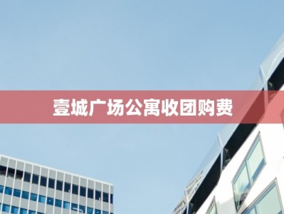 壹城广场公寓收团购费